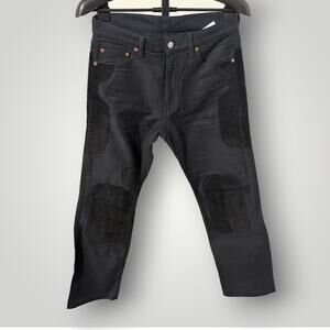 Archive Comme des Garcons Homme Homme AD2001 Suede Patch Black Pants Med 32x30